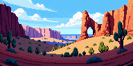 Slickrock and hoodoos in a red canyon