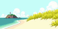 Dunes and marram grass by open water